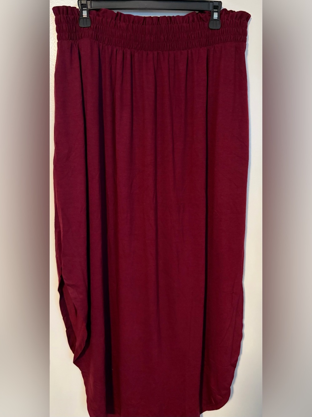 Zenana Outfitters Wine Maxi Skirt - Flowing Pull-On Style